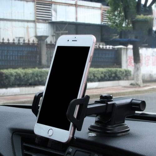Car Multi-Function Mobile Phone Holder Air Outlet Navigation Bracket Car Carbon Fiber Pattern Telescopic Arm Holder DU55