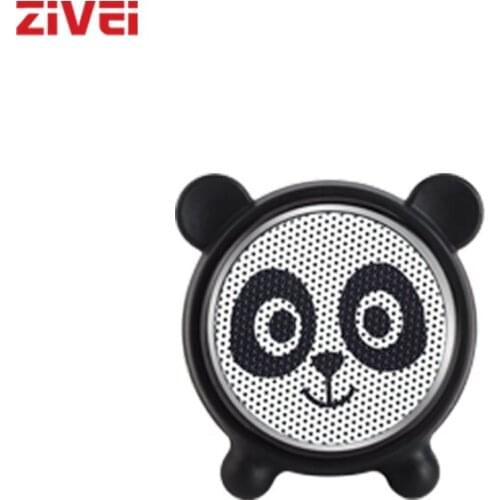ZIVEI Portable Bluetooth Speaker with HIFI 3W Audio Boom Bass, Pairable Stereo Speakers for Outdoor or Office home, Black Panda