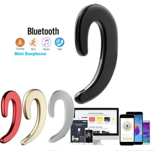 Wireless Headphone Bluetooth Earphone Ear Hook Painless Headset For iPhone Xiaomi Samsung S8 S9 S10 Bone Conduction Earphone