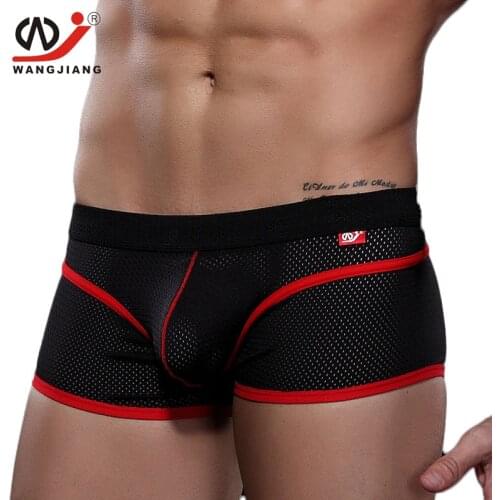 WJ Sexy Men Underwear Boxer Men Calzoncillos Hombre Boxer Marca Cuecas Slip Homme Male Underwear Spandex Low Rise Boxer