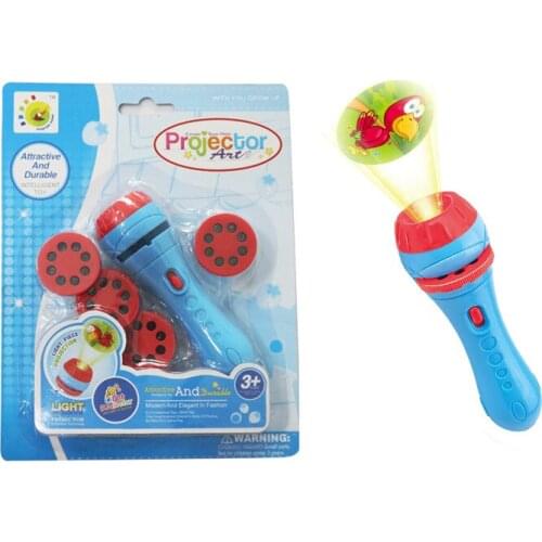 Baby Projection Flashlight 4 Theme Styles Various Patterns Bedtime Story Early Education Creative Tool