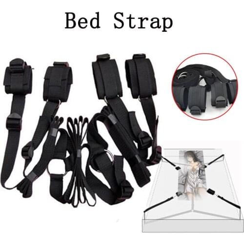 Women Sex Handcuffs Bondage Erotic Under Bed BDSM Bondage Restraint Strap System Sex Toys for Adults Wrists & Ankle Cuffs Gifts