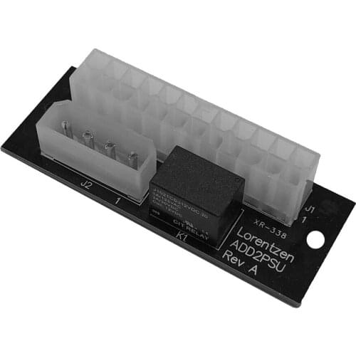 Dual PSU Adapter ATX 24-Pin to Molex 4 Pin Power Supply Synchronous Starter Extender Board for Bitcoin Miner Mining