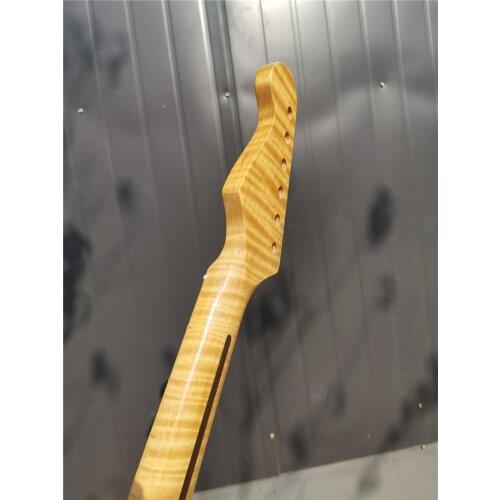 New yellow Electric guitar neck 21 fret 25.5'' maple made and maple Guitar Fretboard #46