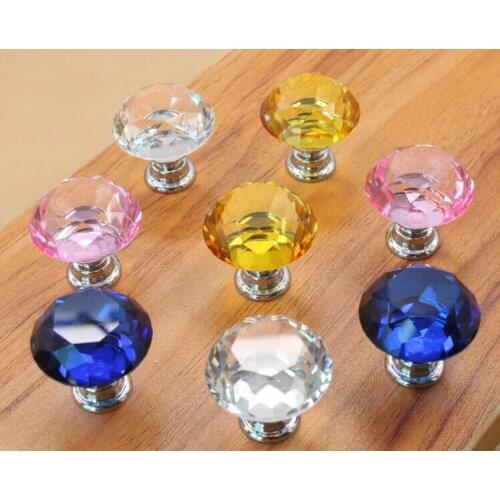 Hot Selling Crystal Furniture Handles and Knobs Crystal Drawer Pulls Furniture Hardware Fittings