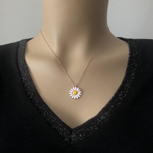 I Daisy (Name can be written) 925 Sterling Silver Necklace Women Girls Gift Jewelry Accessories Fashion Handmade Chain