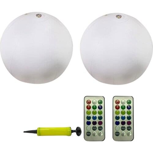 Pool Toy 16inch Inflatable LED Light Up Beach Ball,13 Colors Glow Ball with 4 Modes,Pool Games Beach Party Decorations