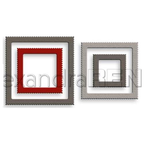 Squares Wide Border Metal Cutting Dies Mold Various Card Series Scrapbook Paper Craft Knife Mould Blade Punch Cut Die Stencils