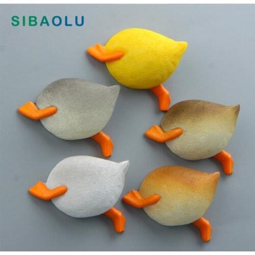 Simulation Duck Bottom Fridge magnet cartoon farm Animal whiteboard sticker Resin Refrigerator Magnets child Home Decoration