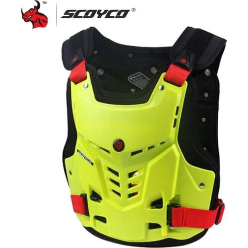 SCOYCO Motorcycle Jacket Vest Motorcycle Protection Motorbike Chest Protector Armor Motocross Racing Vest Protective Gear M-XL