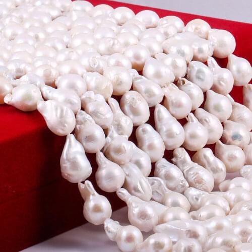 Natural Freshwater Pearls Beads Irregular Water Drop Punch Loose Beads for Jewelry Making DIY Women Necklace Bracelet 12x20mm