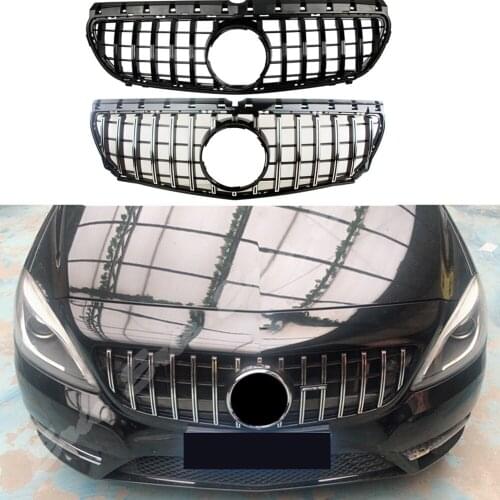 Front Racing Bumper Grille Upper Billet Grill Cover Fit For Mercedes Benz W246 B-Class 2012-2014 GT