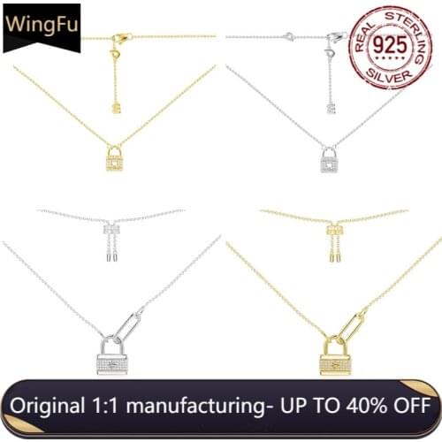 2021.8 New Valentines Day Lovers Lock Pendant Necklace Sweet Love Engagement Anniversary Monaco Jewelry Gift