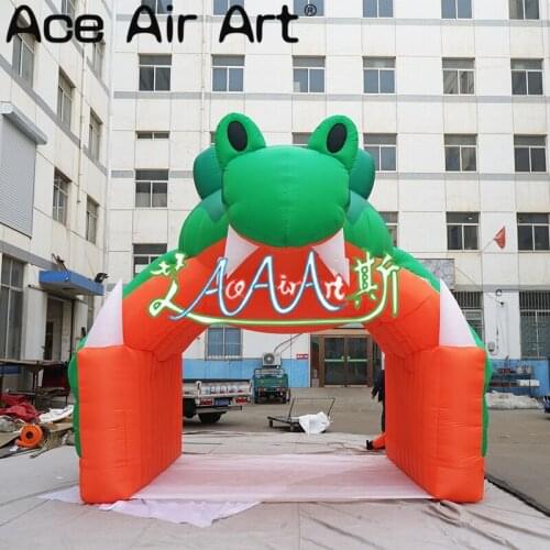Advertising inflatable crocodile tunnel tent