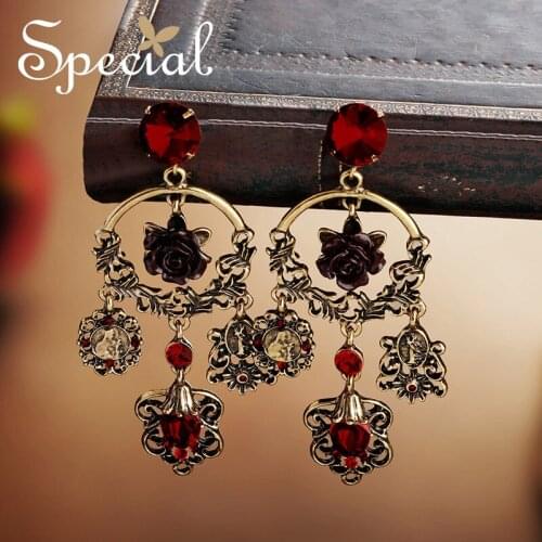 Special European and American S925 silver needle retro Tassel Earrings with no ear hole and ear clip earrings earrings with stud