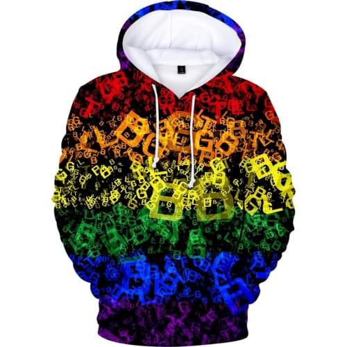 New Lgbt 3D Printed Hooded Sweatshirt Men/women Casual and Comfortable Harajuku Spring and Autumn New Hoodies