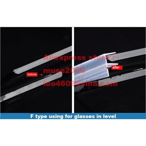 F Type leveling glass silicone glass seal strip 6 8 10 12 mm glass window seal View Room Outdoor balcony waterproof