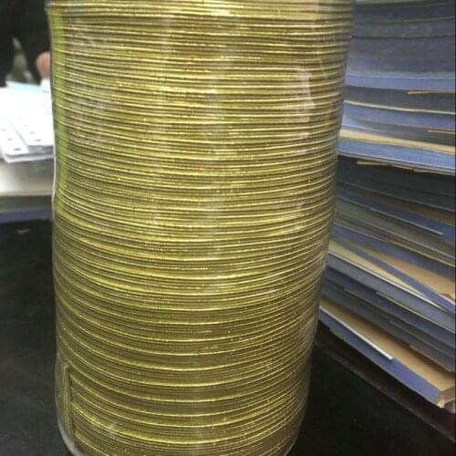 100M/roll 5mm 6m Gold Elastic Rope For Bags Clothes Sewing Materials DIY Handmade Craft Shoe Elastic Band Supplies
