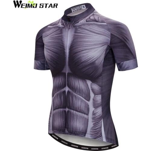 Weimostar muscle Cycling Jersey Men 2018 pro team Mountain Bike Jersey Shirt Summer Breathable Bicycle Clothing Maillot Ciclismo