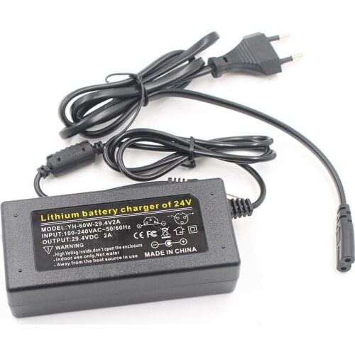 Scooter Charger 29.4V 2A E-Bike Lithium Battery Adapter Charge Roud Plug for 7S Battery Pack E-Scooter DC 5.5*2.1 XLR GX12 MM