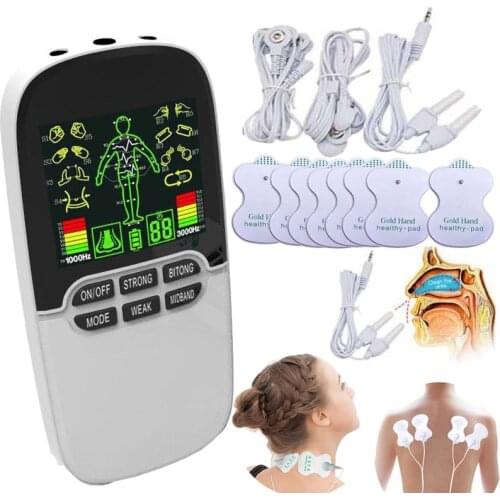 Chargeable Neck Massager Back Massage Muscle Stimulator Nose Rhinitis Sinusitis Cure Therapy Laser Instrument Massager 3-Output