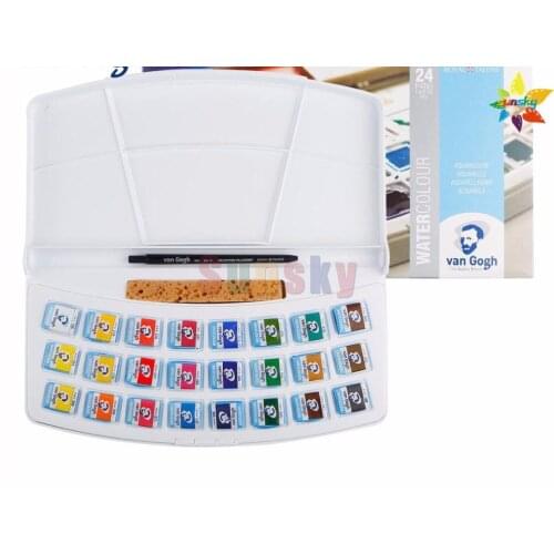 12/18/24 Solid Watercolor Paint Set Bright Color Painting Pigment Set For Student draw Art Supplies for Van Gogh pigment color