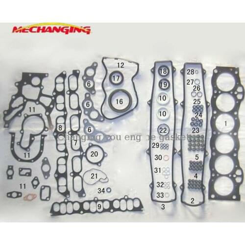 1GGE GX81 For TOYOTA CROWN CHASER CRESTA GX131 Engine Part Engine Rebuilding Kits Full set Engine Gasket 04111-70071 04111-70070