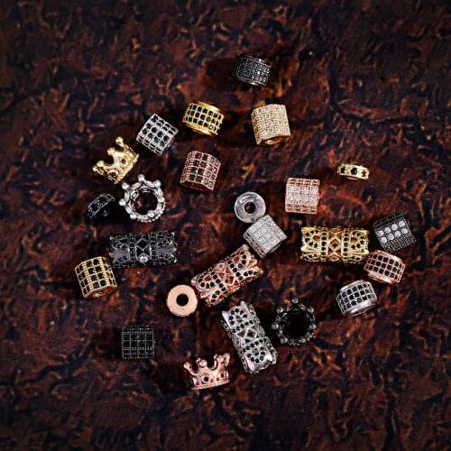2 pieces/Lot of Geometric CZ Spacer Beads Wholesale Cubic Ssquare Copper Cubic Zirconia Beads Diy Jewelry Looking for Supplies