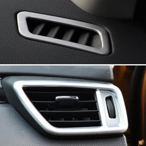 4Pcs Car Inner Accessory Dashboard Air Condition Vent Outlet Cover Frame Decoration For Nissan Qashqai 2016 Car Styling