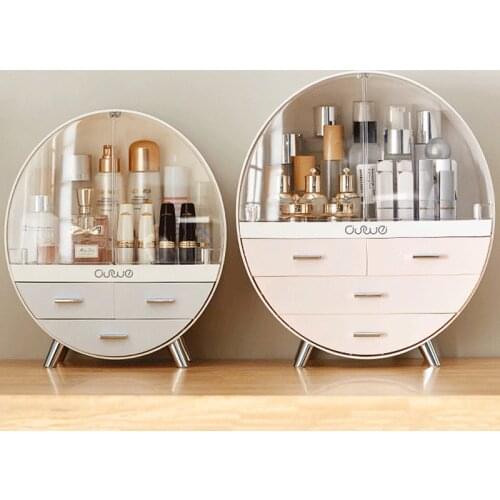 Acrylic Drawer Makeup Storage Box Bathroom Brush Lipstick Holder Desktop Jewelry Cosmetic Skin Care Organizer Dust Proof Rack