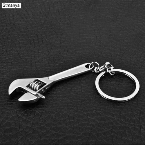 Zinc Alloy Key chain New Tool Wrench Spanner Key Chain Ring Keyring Metal Keychain Adjustable For Best Gift wholesale 17085