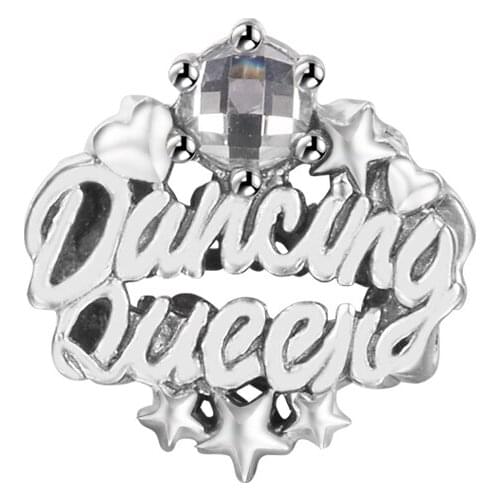 2021 New Fits Pandora Bracelet 925 Sterling Silver Openwork Dancing Queen Charm Beads Women DIY Jewelry Making Gift Berloque