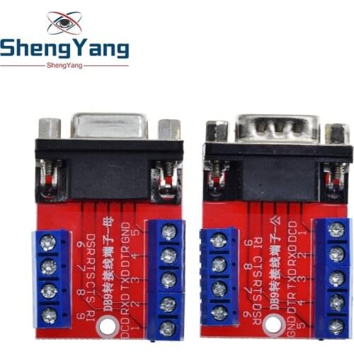DB9 Male Female Adapter Signals Terminal Module RS232 Serial To Terminal DB9 Connector
