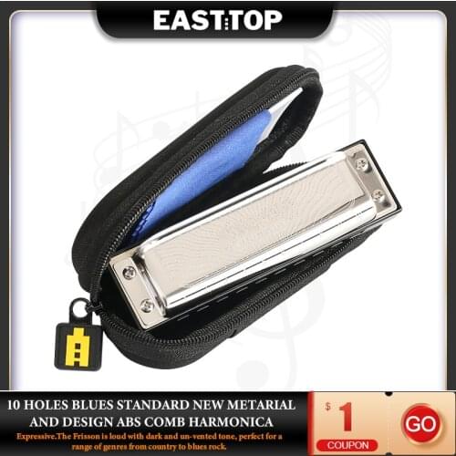 EASTTOP PRO20 10 Holes Blues Standard New Metarial And Design ABS Comb Harmonica For Sale