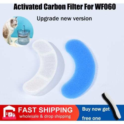 6-9Pcs Activated Carbon Filter For WF060 Automatic Pet Fountain Water Feeder Replacement Cat Dog Drinking Filter Core Accessorie