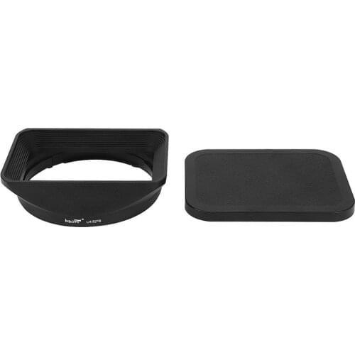 Haoge LH-S27B Bayonet Square Metal Lens Hood Shade with Cap for Sony Vario-Tessar T FE 24-70mm F4 ZA OSS SEL2470Z Lens