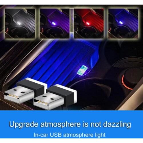 Mini Flexible USB Interior LED Lamp Car Atmosphere Lamp Light Colorful Ambient Light Plug And Play Emergency Lighting