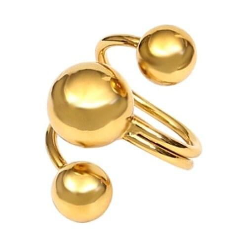 Metal Ball Irregularly Encircled Adjustable Ring Simple Design Metal Wind Ins Popular Ring Drop Shopping