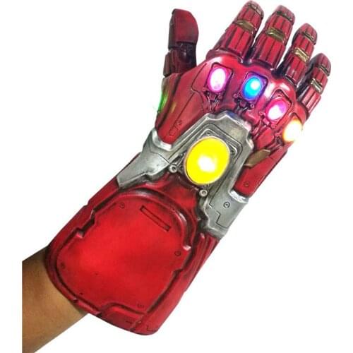 New Man Infinity Gauntlet Led Cosplay Arm Latex Gloves Arms Mask Superhero Weapon Props