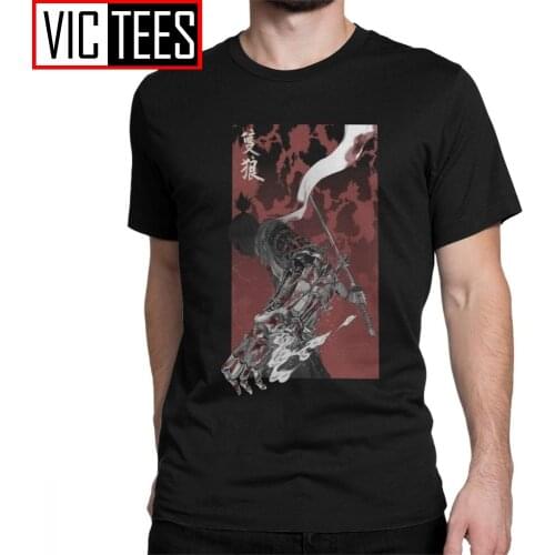 Novelty Sekiro Shadows Die Twice T-Shirts Men Cotton T Shirt Wolf Souls Samurai Game Japanese Tees New Arrival