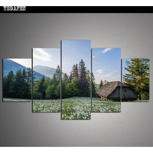 Op de muur HD print olieverf Film modulaire foto Scenery poster kind room decor woondecoratie 5 stks canvas art z315