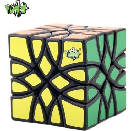 Newest Lanlan Mosaic Magic Cube Puzzle Black base Cubo Magico Speed Cube Professional Triangle Shape Twist Educational Toys Game