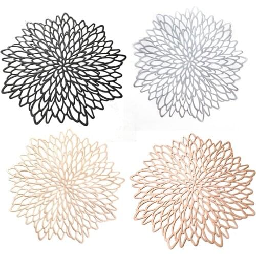 Hollow PVC Placemat Anti-scalding Insulation Steak Pad Kitchen Dining Table Mats Nordic Hotel Restaurant Home Table Decor Pad