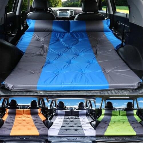 Portable Inflatable Car Air Mattress With Pump Travel, Camping, Vacation | Back Seat Blow-Up Sleeping Pad | Truck, SUV, Minivan