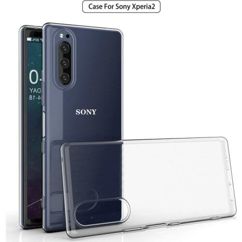 Transparent Silicon Case for Sony Xperia 5 J8210 J8270 J9210 for Sony Xperia 1 Soft Phone Back Cover Case Capa Etui