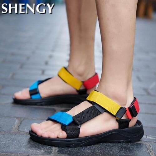 Fashion Men Sandals Nonslip Summer High Quality Outdoor Beach Slippers Casual Shoes Men Light Open Toe Soft Bottom Sandalias