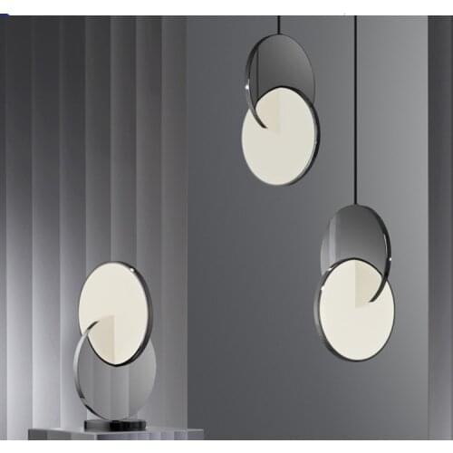 Modern Fashion Minimalist Nordic creative restaurant LED chandelier living room stairwell bedroom bedside combination lamps