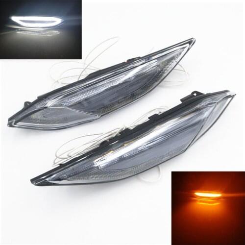 LED Side Marker Lights for Porsche Cayenne 958 Chassis 2011-2014 Clear LIGHT BAR Amber Lamp