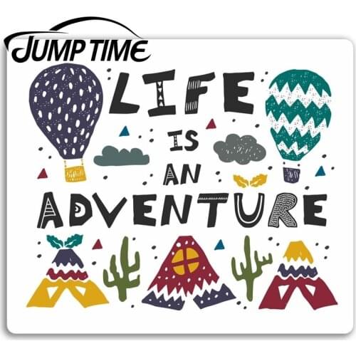 Jump Time for Camping Quote Vinyl Stickers Tent Life Sticker Laptop Luggage Waterproof Accessories Car Bumper Window Decal