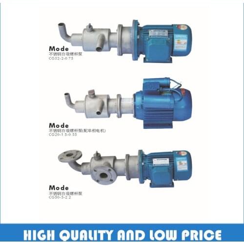 220v50hz CG15-1-0.37 Type 15L/minutes Stainless Steel Screw Pump with speed controller and hopper